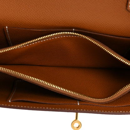 Hermes Epsom Kelly Wallet To Go Gold 6 of 10