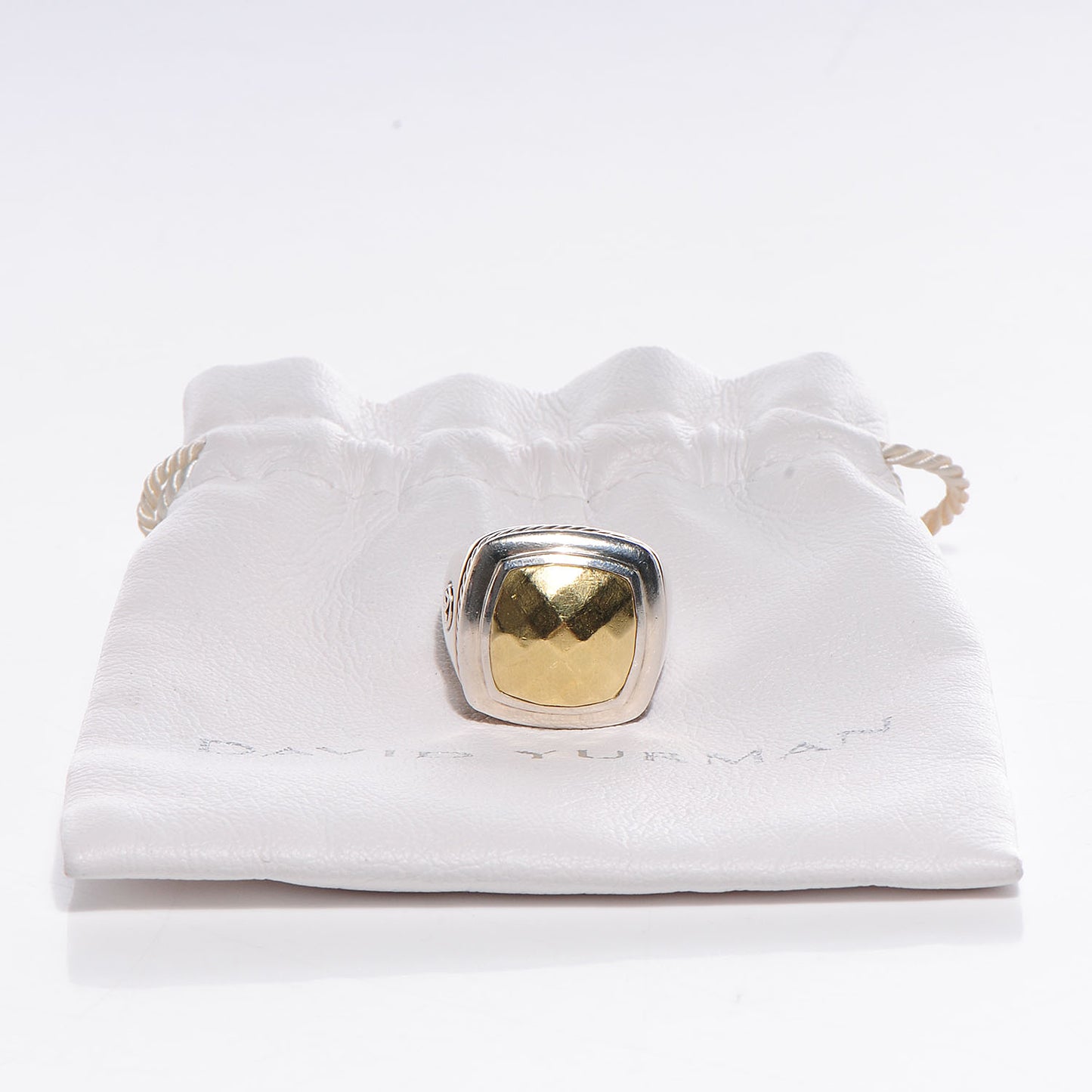 Sterling Silver 18K Yellow Gold 20mm Albion Dome Statement Ring 57 8