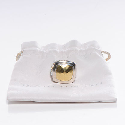 David Yurman Sterling Silver 18K Yellow Gold 20mm Albion Dome Statement Ring 57 8 3 of 6