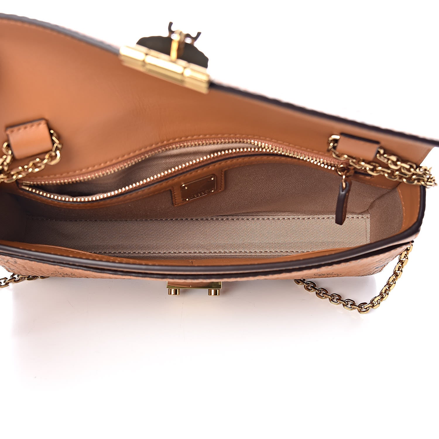 MCM Visetos Medium Patricia Wallet On Chain Cognac 5 of 9