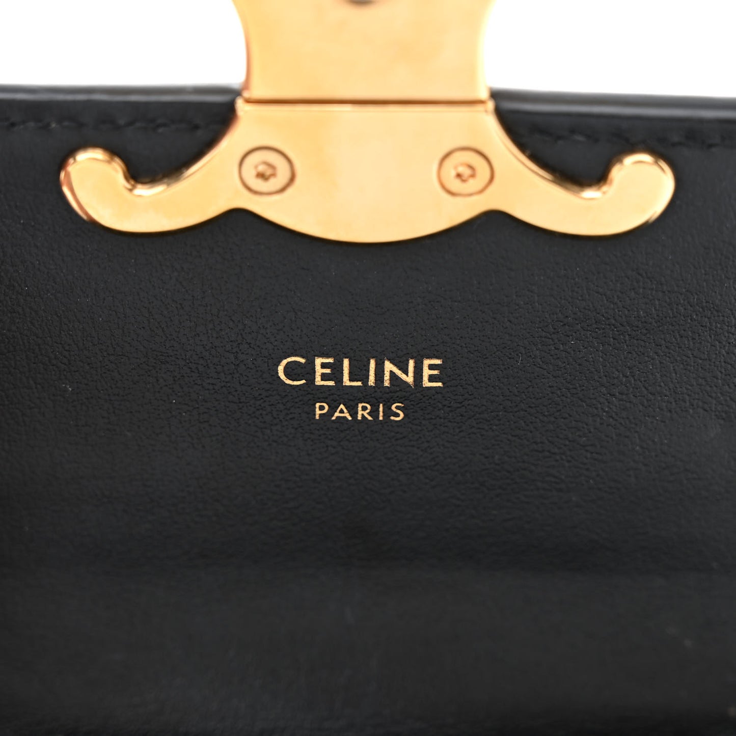 Shiny Calfskin Mini Triomphe Black