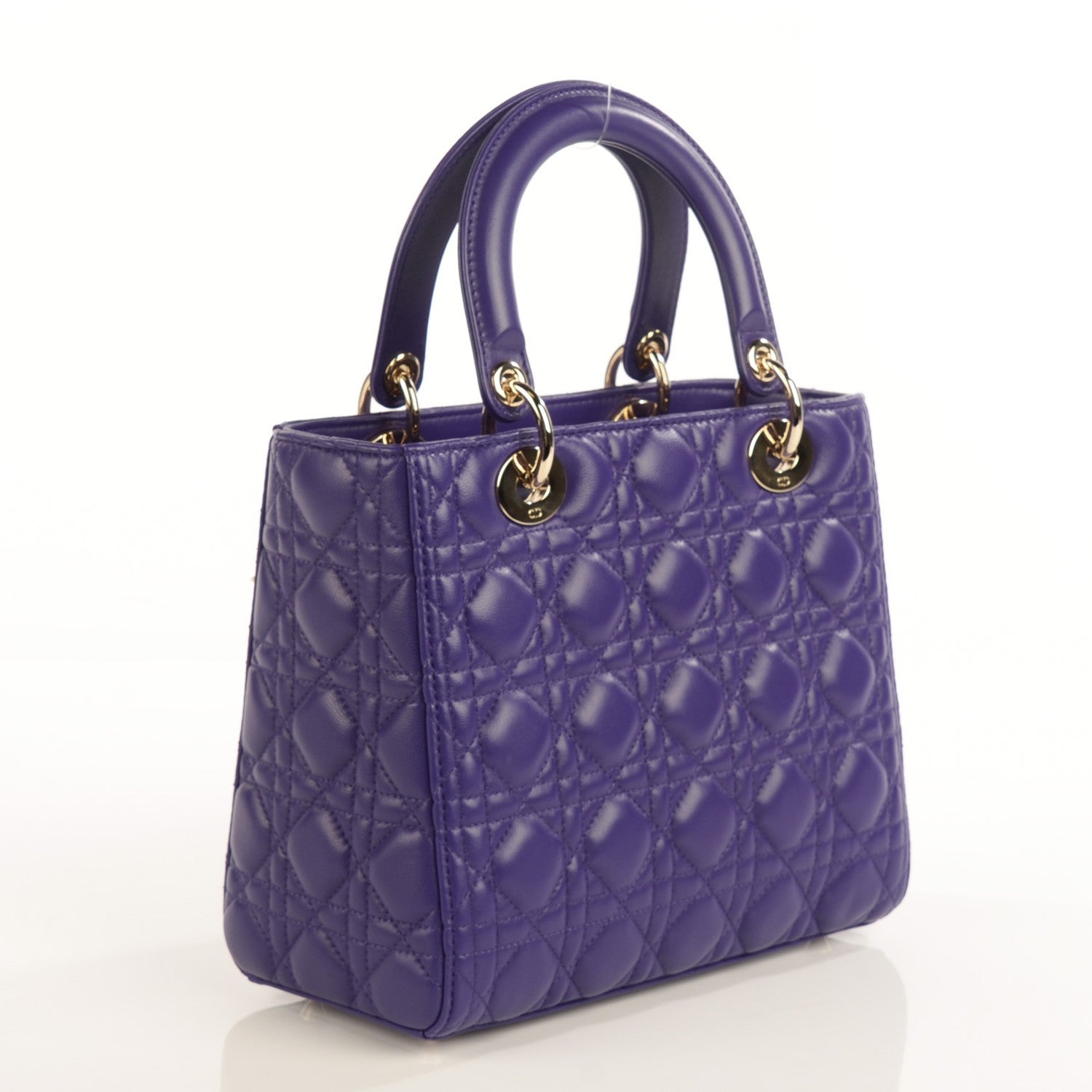 Christian Dior Lambskin Cannage Medium Lady Dior Purple 3 of 8