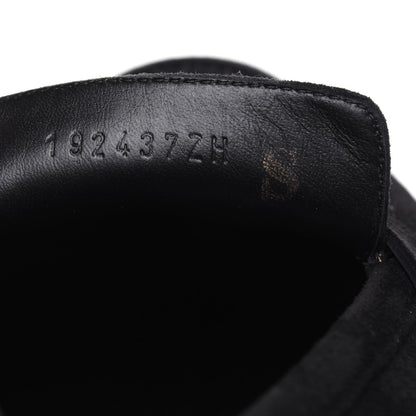 Hermes Suede Goatskin Mens Paris Loafers 40 Black 8 of 10