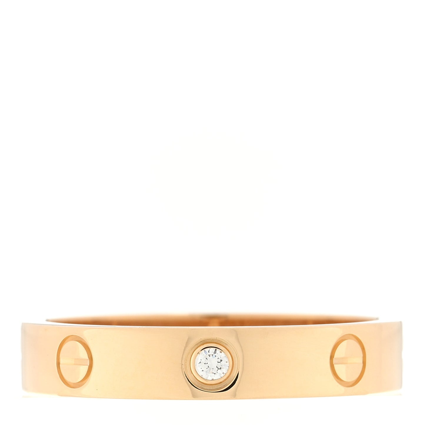 18K Yellow Gold Diamond 4mm LOVE Wedding Band Ring 58 8.25