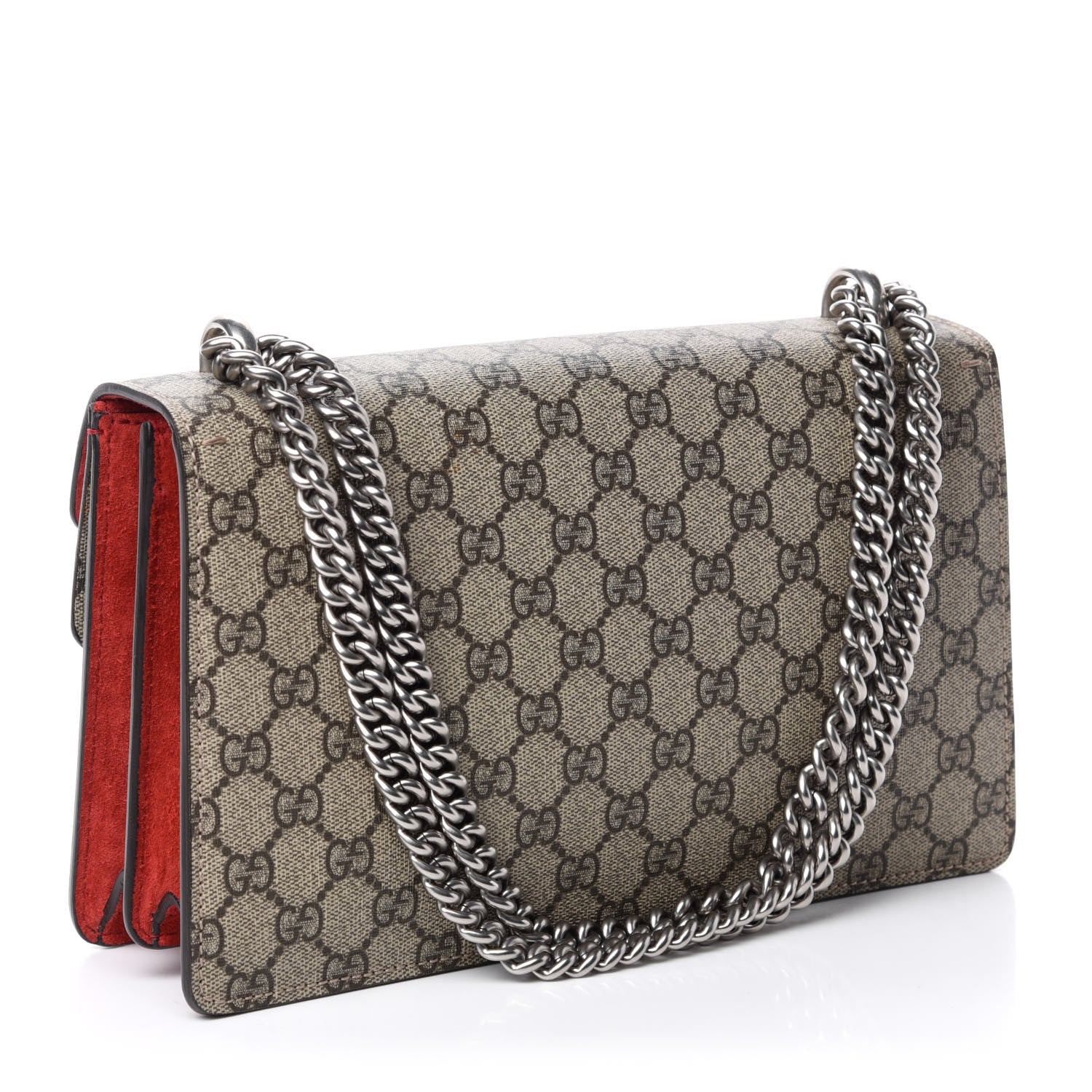 Gucci GG Supreme Monogram Small Dionysus Shoulder Bag Red 4 of 11