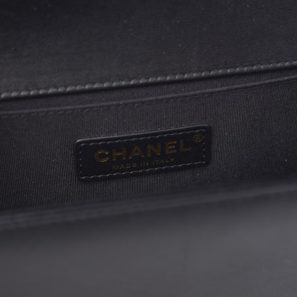 Chanel Lambskin Quilted Medium Boy Flap Black 8 of 12