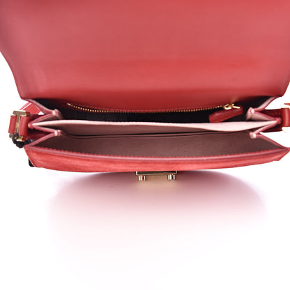MCM Suede Calfskin Trisha Small Shoulder Bag Red 5 of 9
