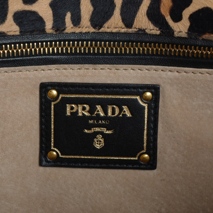 Prada Calf Hair Leopard Cavallino Double Zip Tote 9 of 11