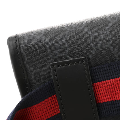 Gucci GG Supreme Monogram Web Slim Belt Bag Black Grey 12 of 13
