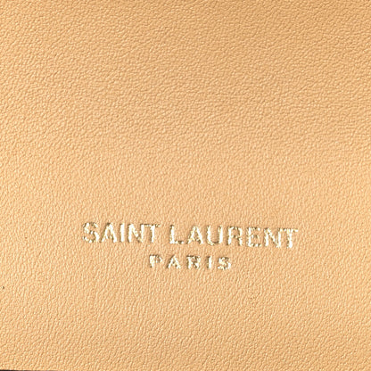 Saint Laurent Micro Raffia Monogram Uptown Chain Wallet Natural Hay Blush 6 of 14