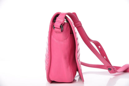 Bottega Veneta Nappa Intrecciato Mini Flap Crossbody Fuchsia 17 of 21