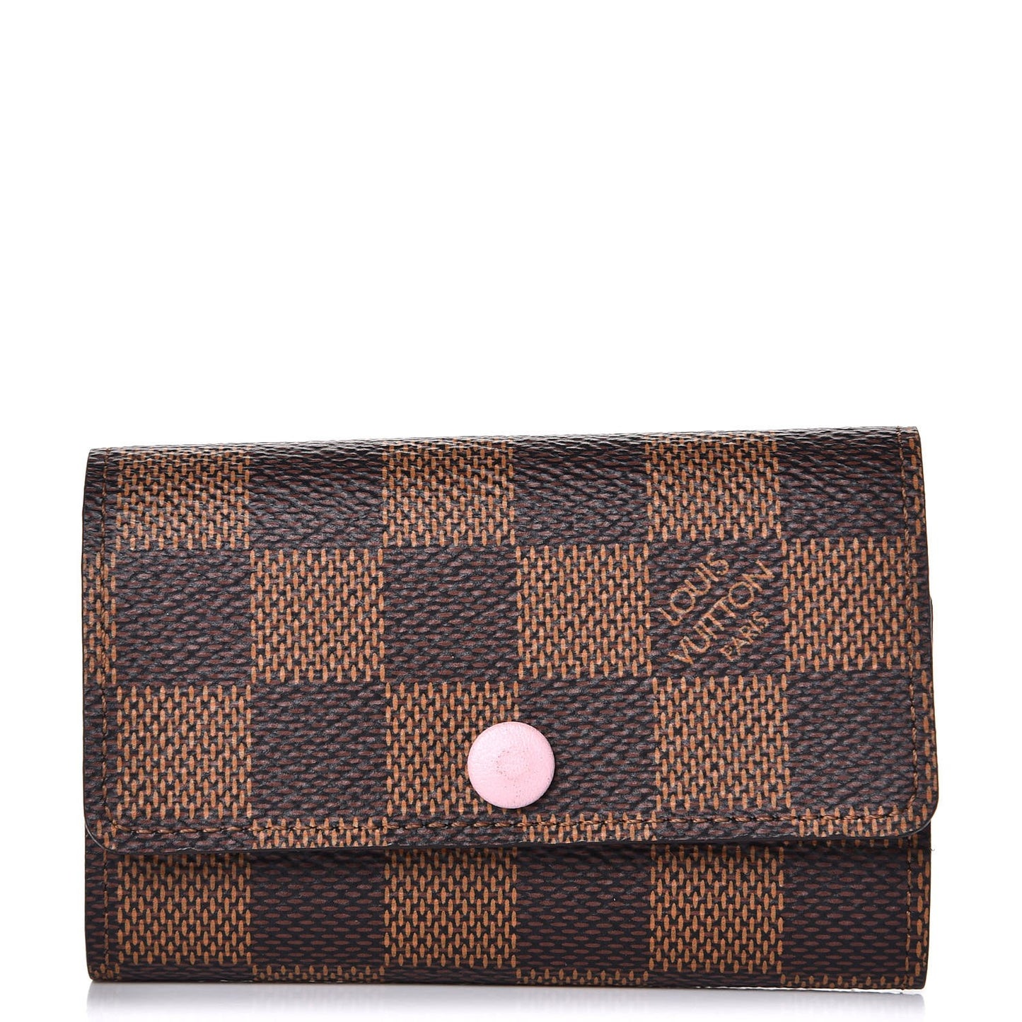Damier Ebene Multicles 6 Key Holder Rose Ballerine