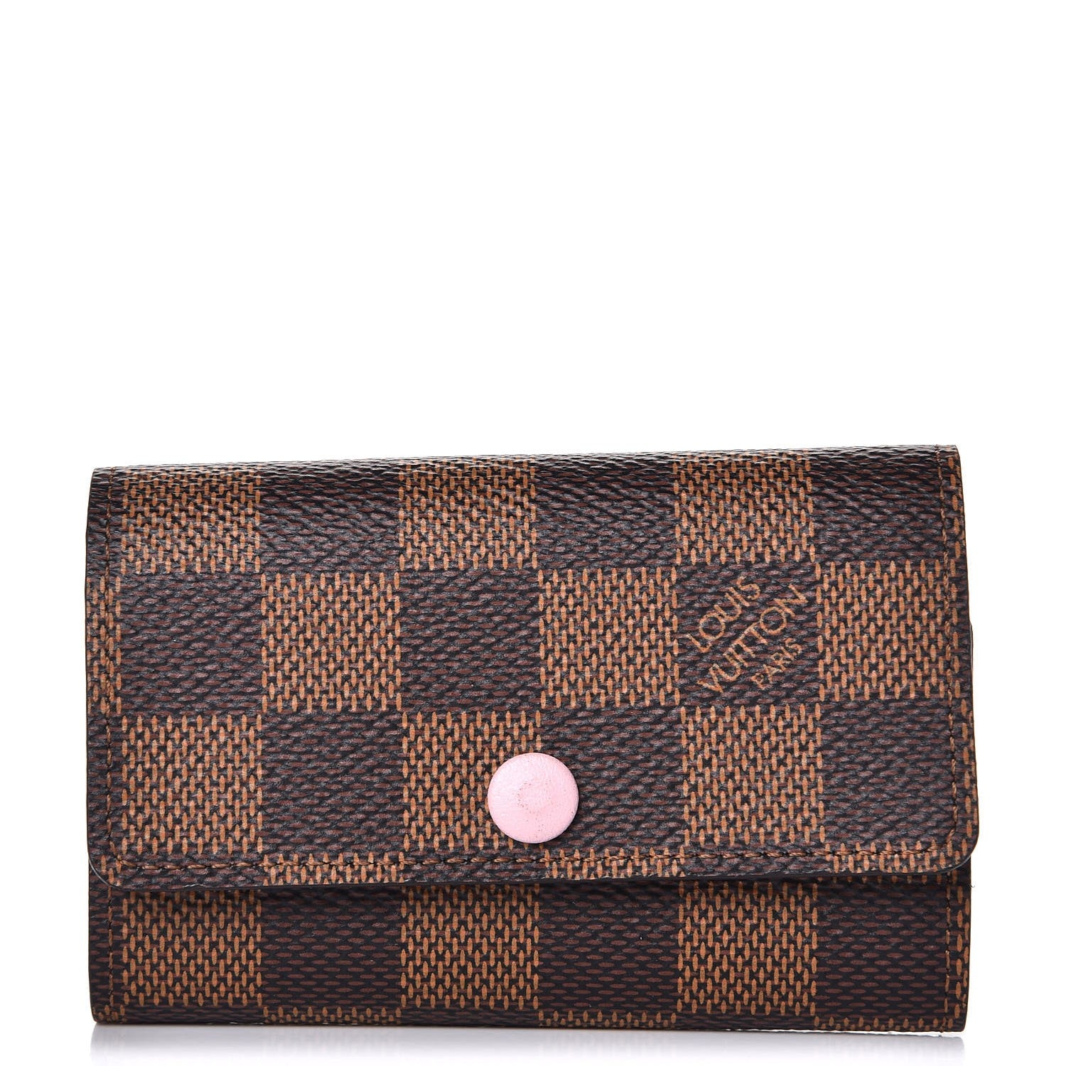 Louis Vuitton Damier Ebene Multicles 6 Key Holder Rose Ballerine 1 of 9
