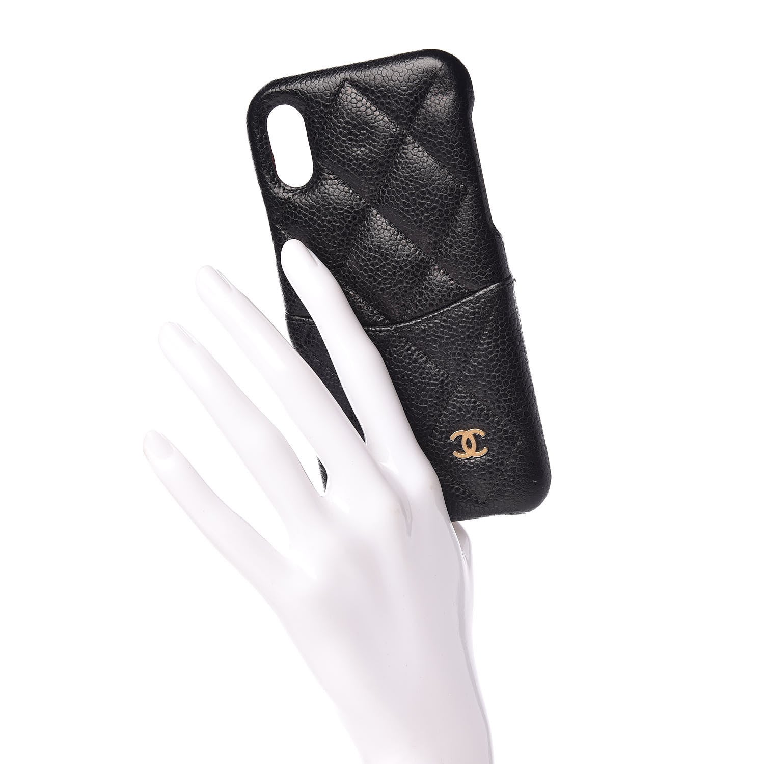 Chanel Caviar Quilted iPhone X Coco Tech Case Black 2 of 9