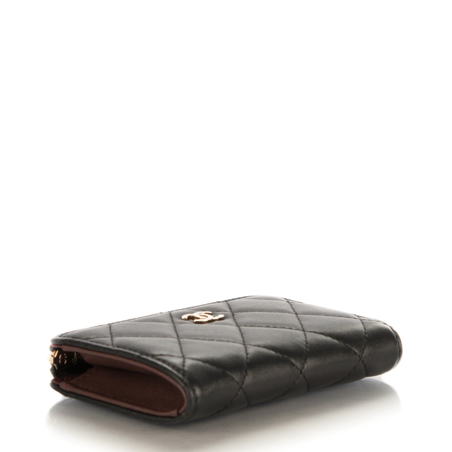 Chanel Lambskin Quilted Key Holder Case Black 4 of 7