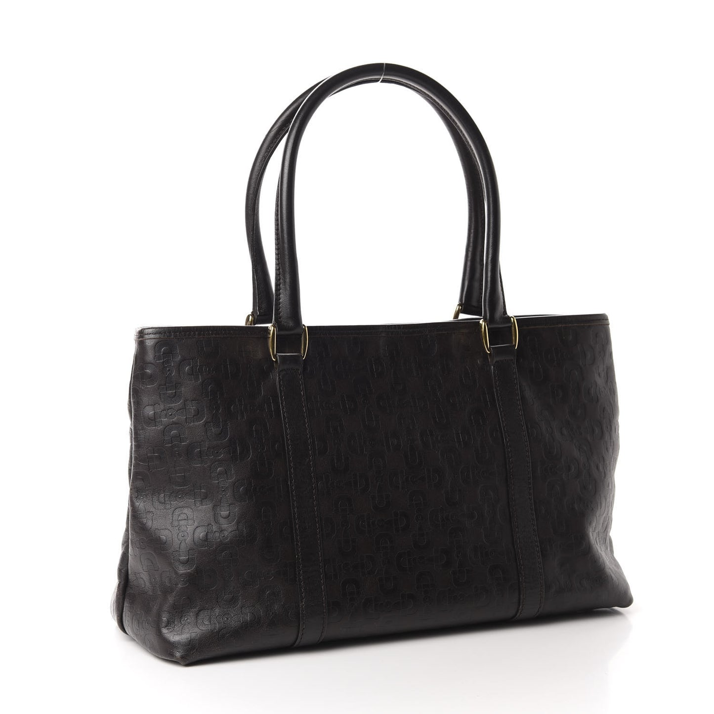 Calfskin Horsebit Embossed Joy Tote Black