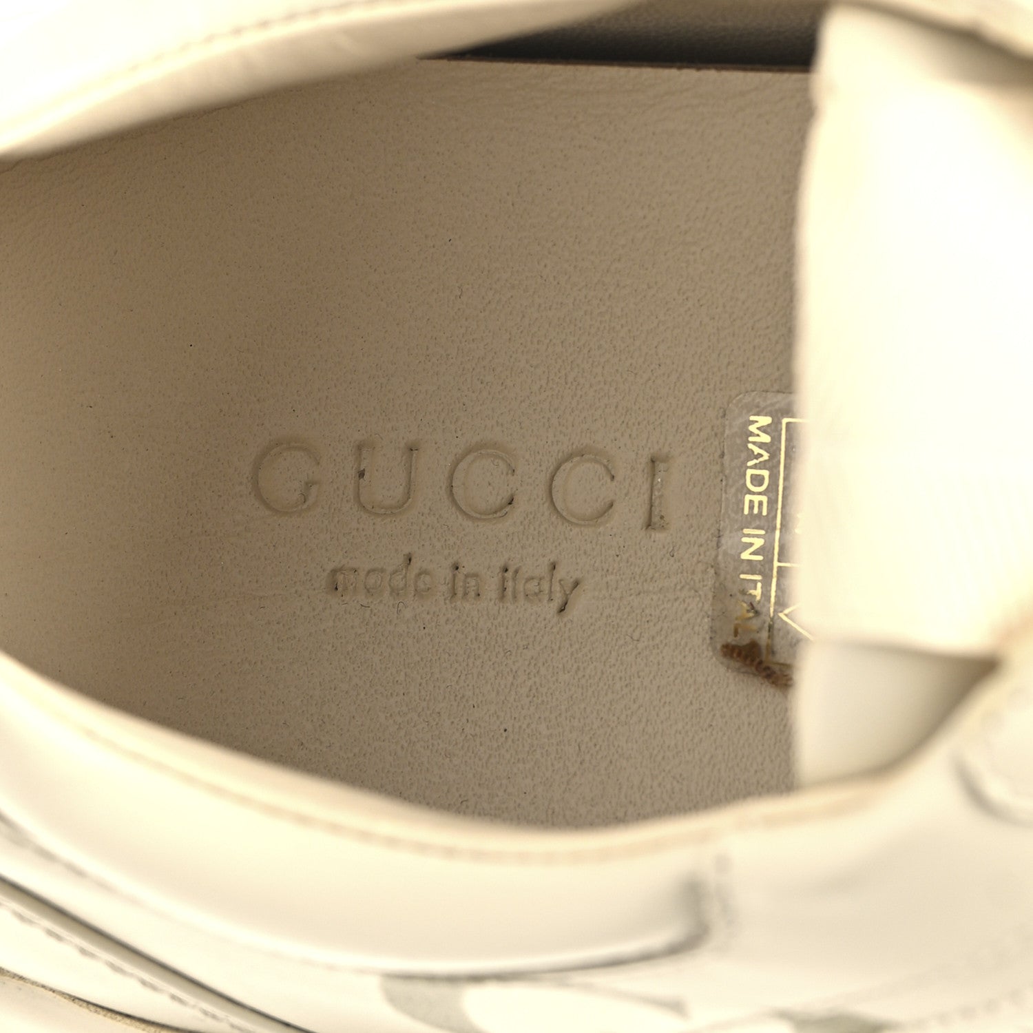 Gucci Calfskin Logo Womens Rhyton Sneakers 39 Ivory 9 of 9