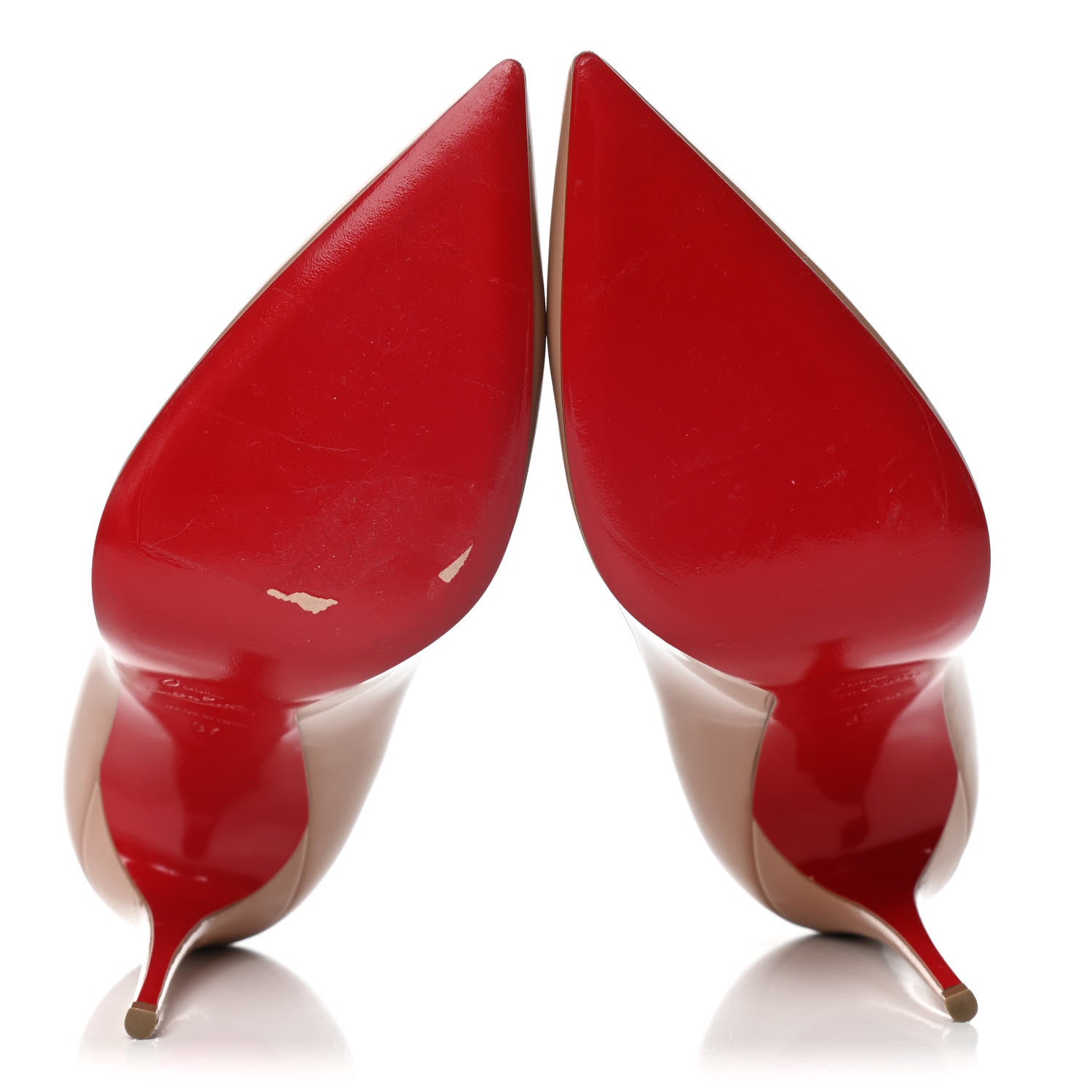 Christian Louboutin Patent Kate 100 Pumps 37 Nude 5 of 11