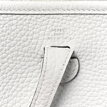 Hermes Taurillon Clemence Amazone Evelyne TPM New White 7 of 11