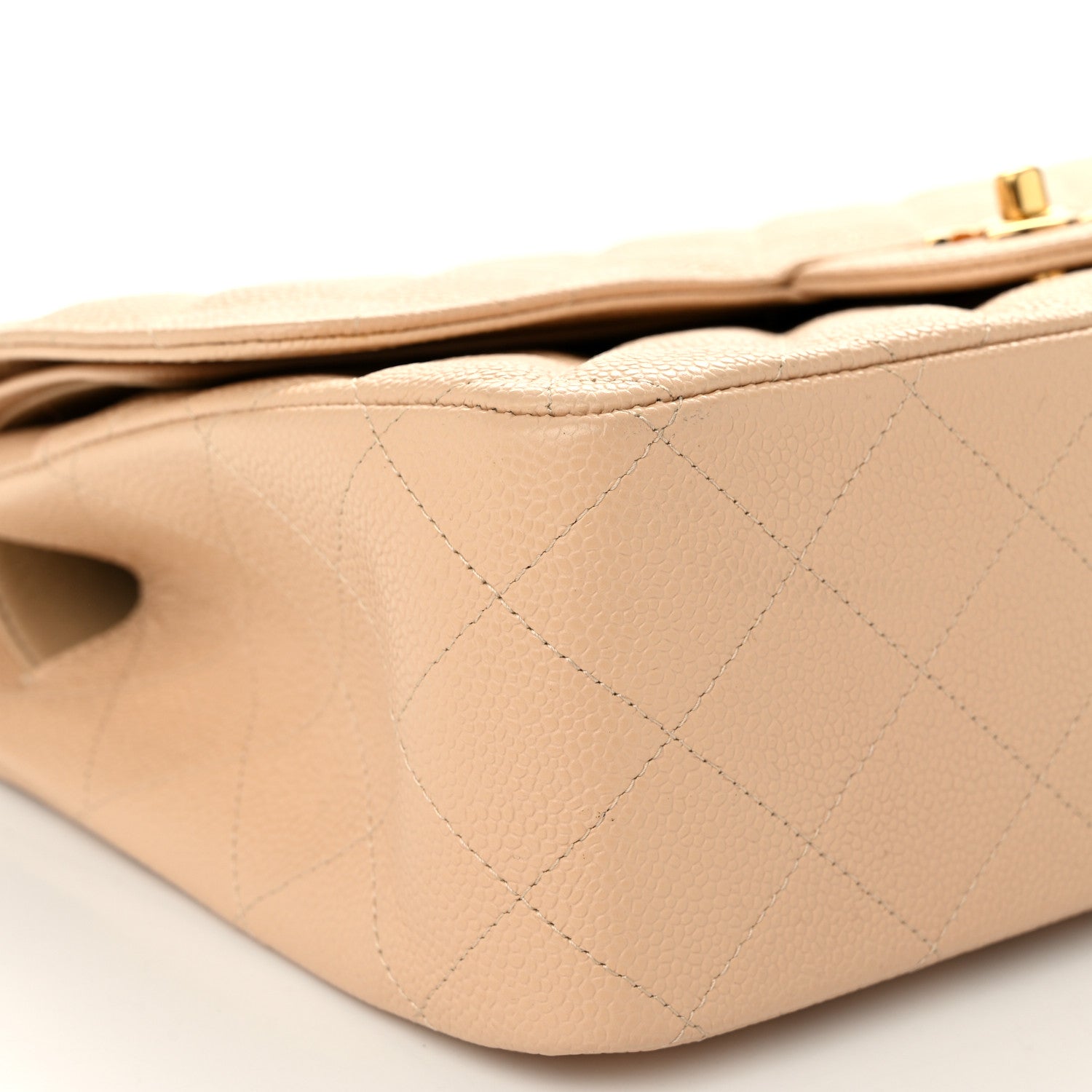 Chanel Caviar Quilted Jumbo Double Flap Beige 9 of 10