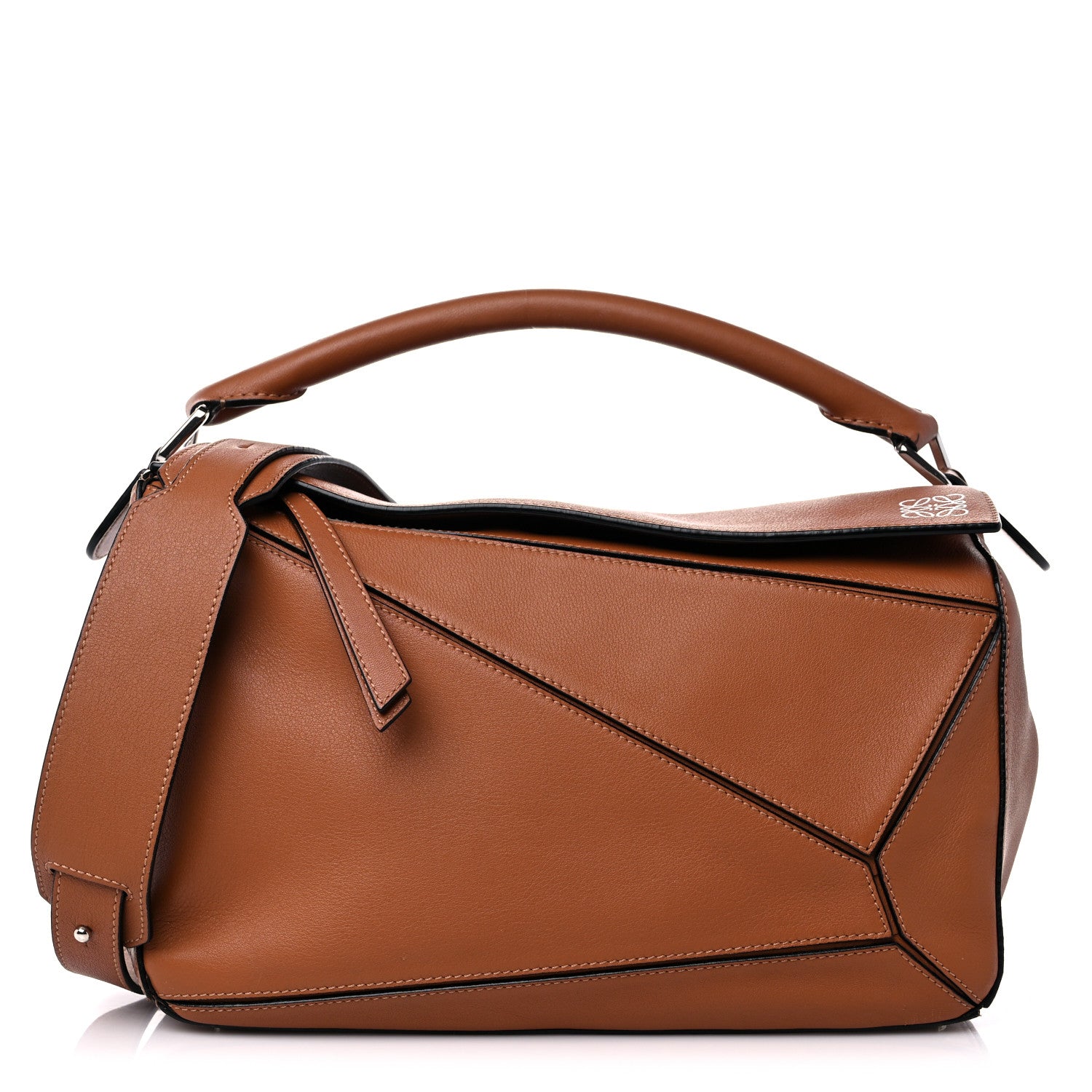 Loewe Calfskin Medium Puzzle Bag Tan 1 of 18