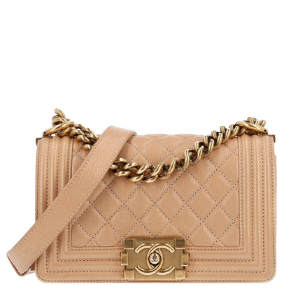Chanel Metallic Caviar Quilted Small Boy Flap Gold 1 of 10