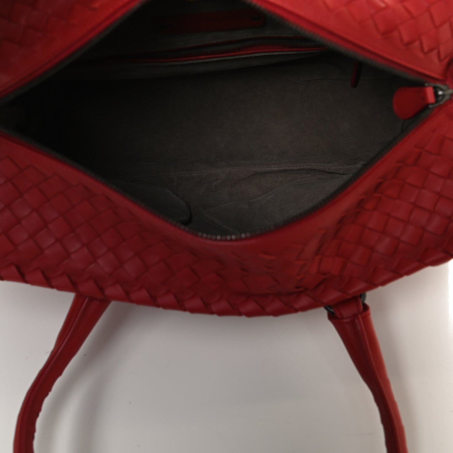 Nappa Intrecciato Brick Tote Red