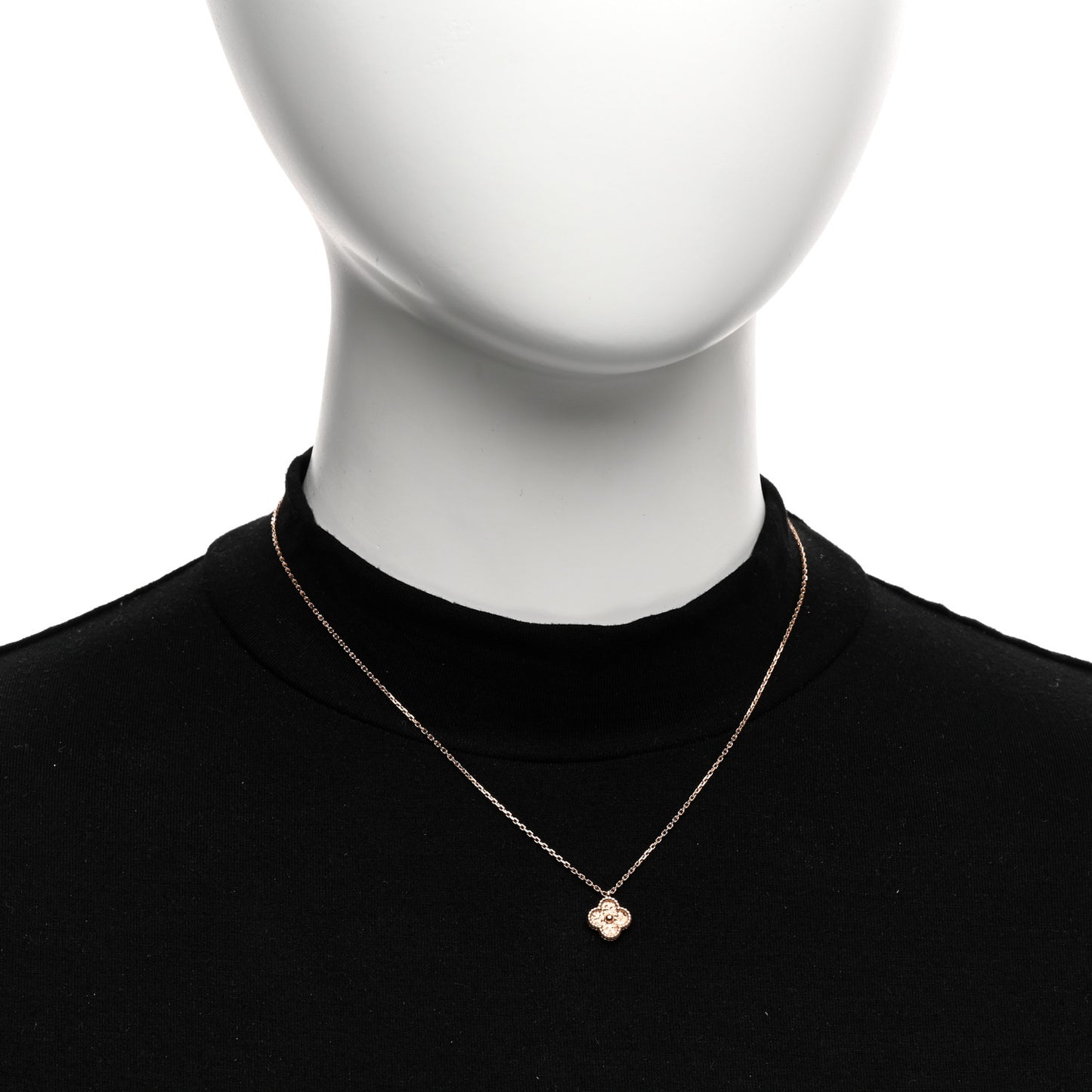 18K Rose Gold Sweet Alhambra Pendant Necklace
