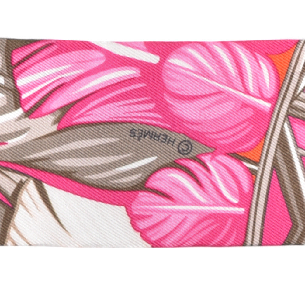 Silk La Danse Pacifique Twilly Orange Fuchsia Kaki