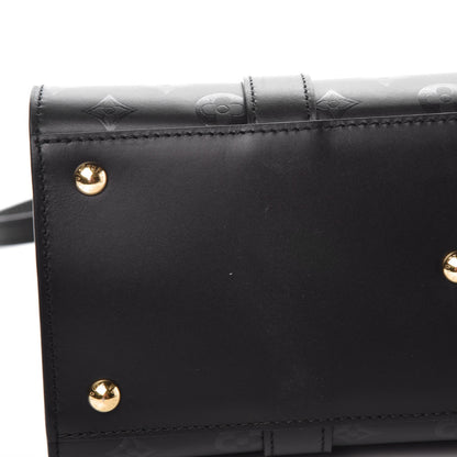 Louis Vuitton Monogram Cuir Plume Very Tote MM Black 8 of 10