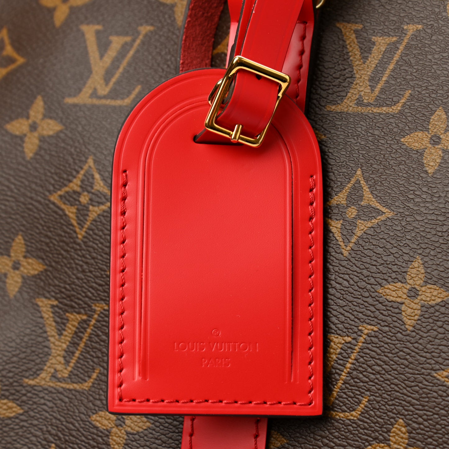 Calfskin Monogram Keepall Bandouliere 50 Coquelicot