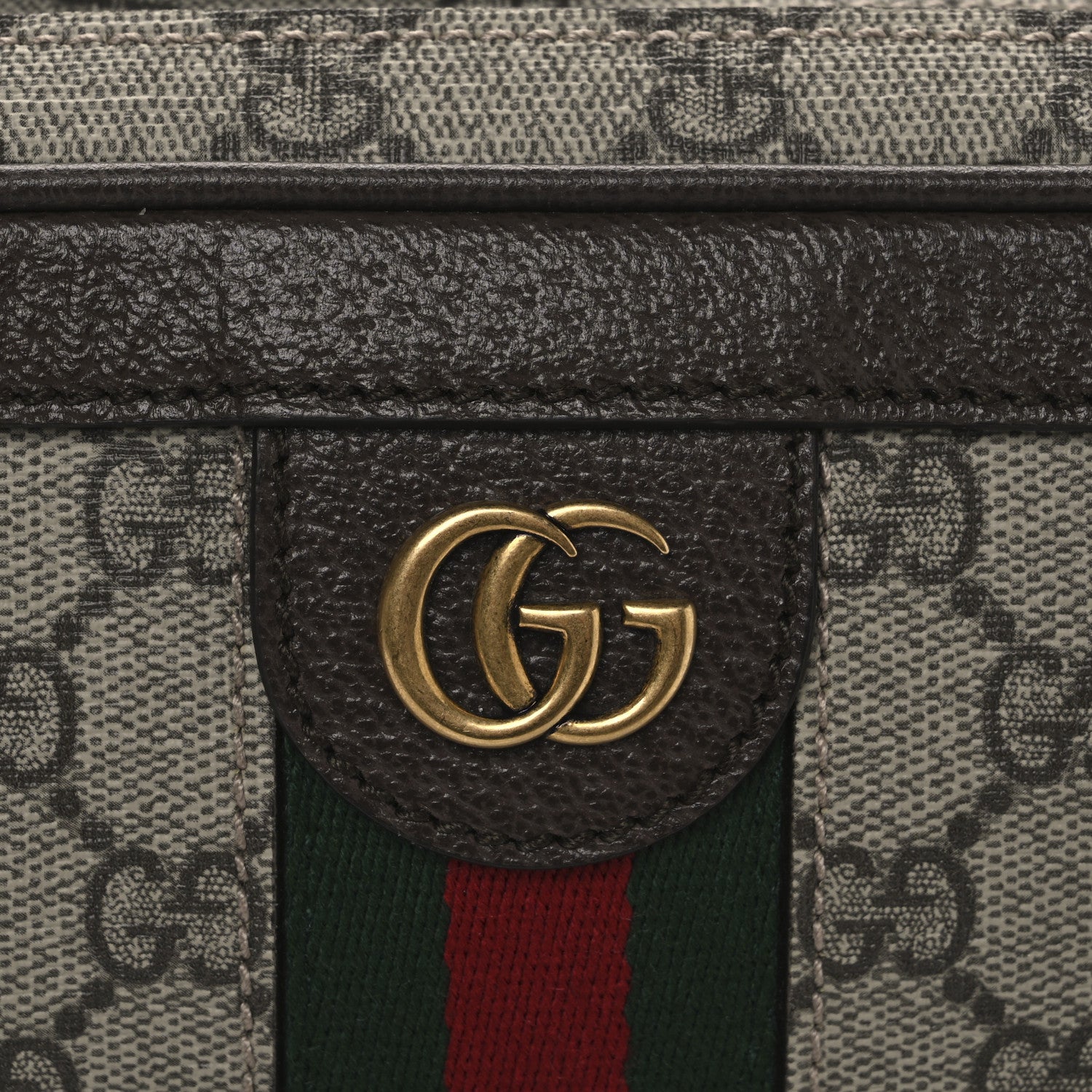 Gucci GG Supreme Monogram Web Small Ophidia Top Handle Shoulder Bag Brown 8 of 10