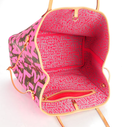 Louis Vuitton Monogram Graffiti Neverfull GM Fuchsia 4 of 6
