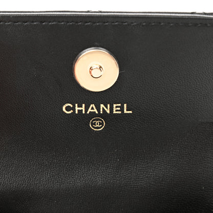 Chanel Lambskin Quilted Pearl Chain Belt Bag Black 6 of 12