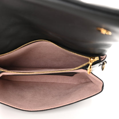 Louis Vuitton Lambskin Embossed Monogram Pochette Coussin Black 5 of 11