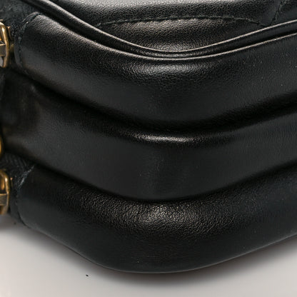 Gucci Calfskin Matelasse Mini GG Marmont Chain Crossbody Bag Black 11 of 13