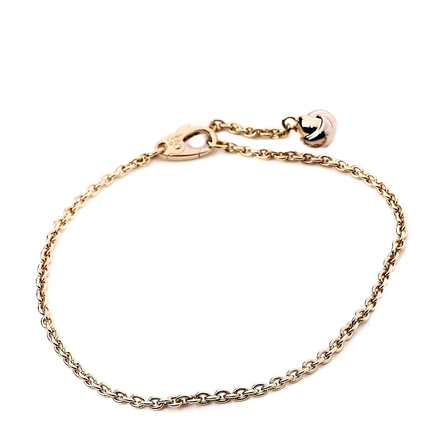 18K Yellow White Pink Gold Trinity Ball Bracelet