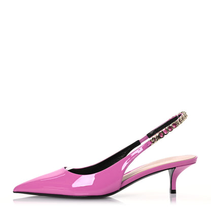 Gucci Patent Signoria Slingback 38 Libre 38 Pink 1 of 14