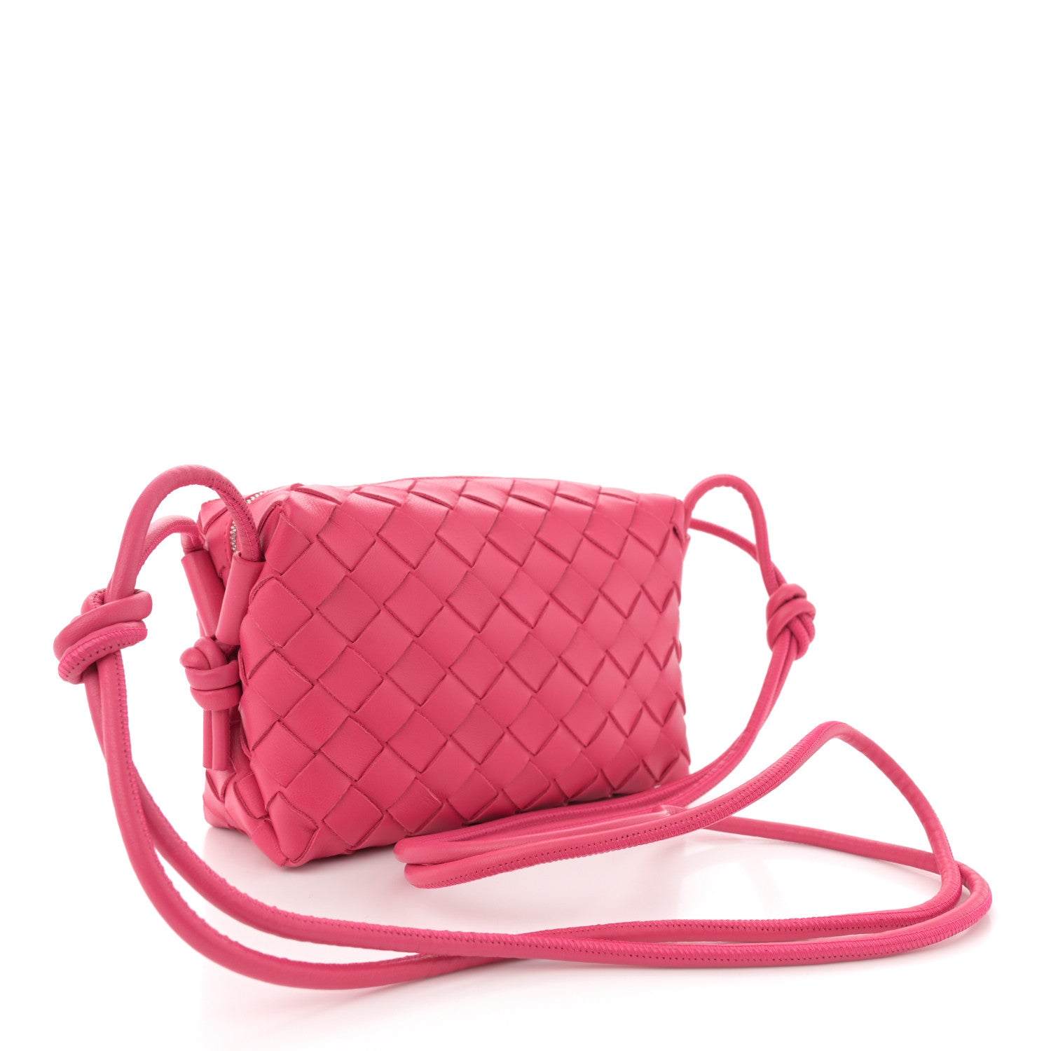 Bottega Veneta Nappa Intrecciato Mini Loop Camera Bag Cranberry 3 of 9