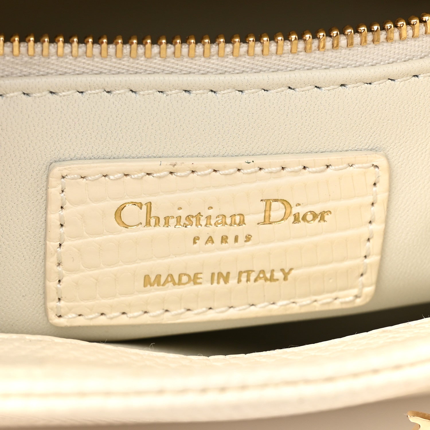 Christian Dior Lizard Mini Lady Dior White 6 of 17