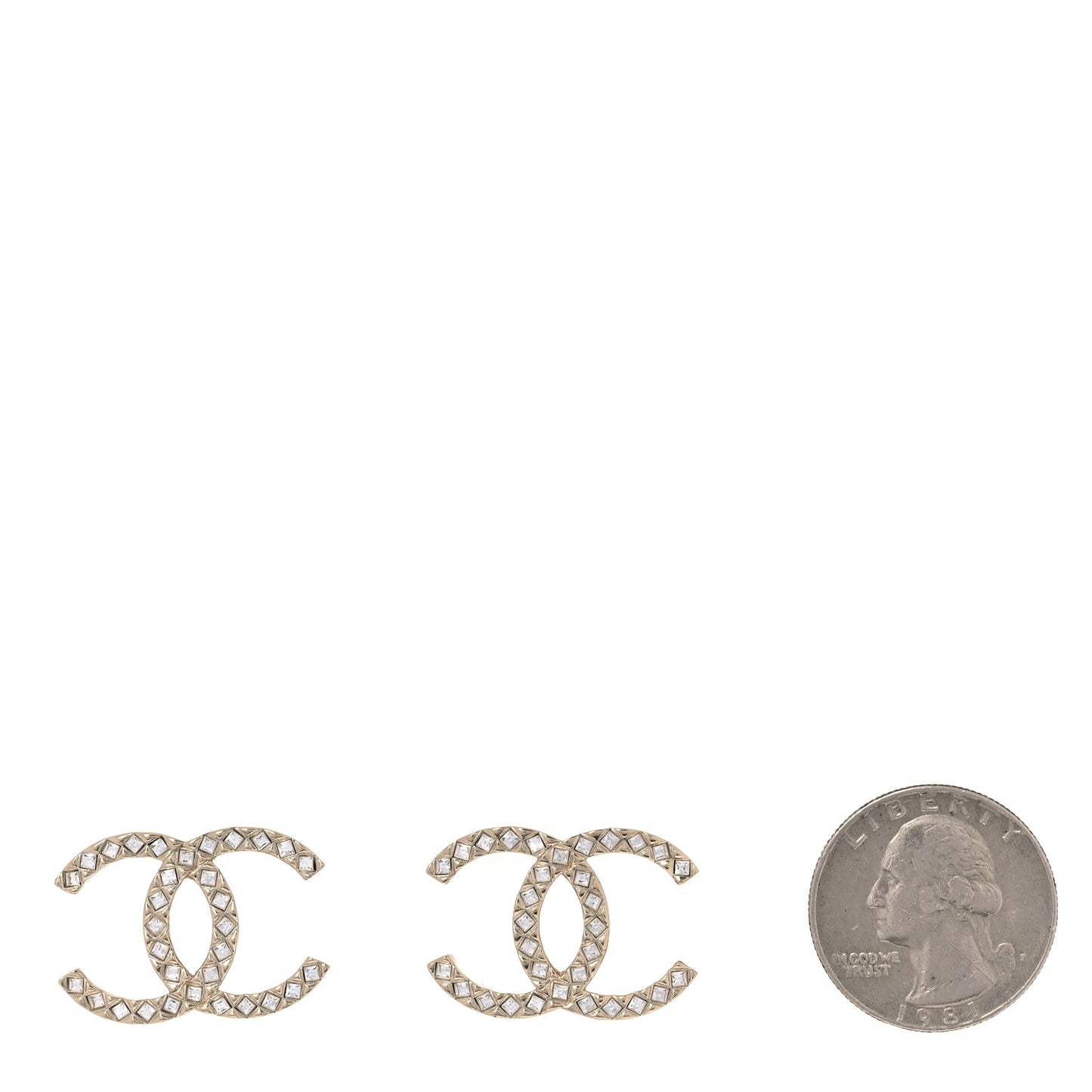 Baguette Crystal High Society CC Earrings Gold