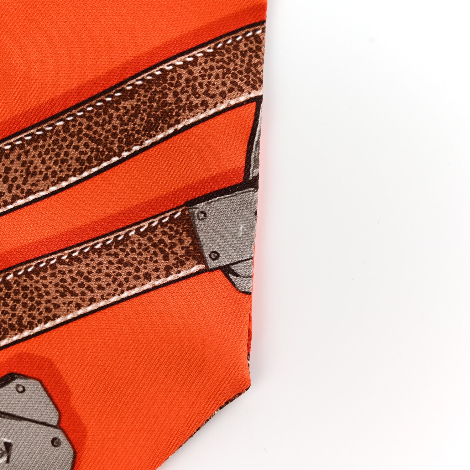 Hermes Silk Tres Kelly Twilly Orange 4 of 4