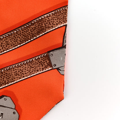 Hermes Silk Tres Kelly Twilly Orange 4 of 4