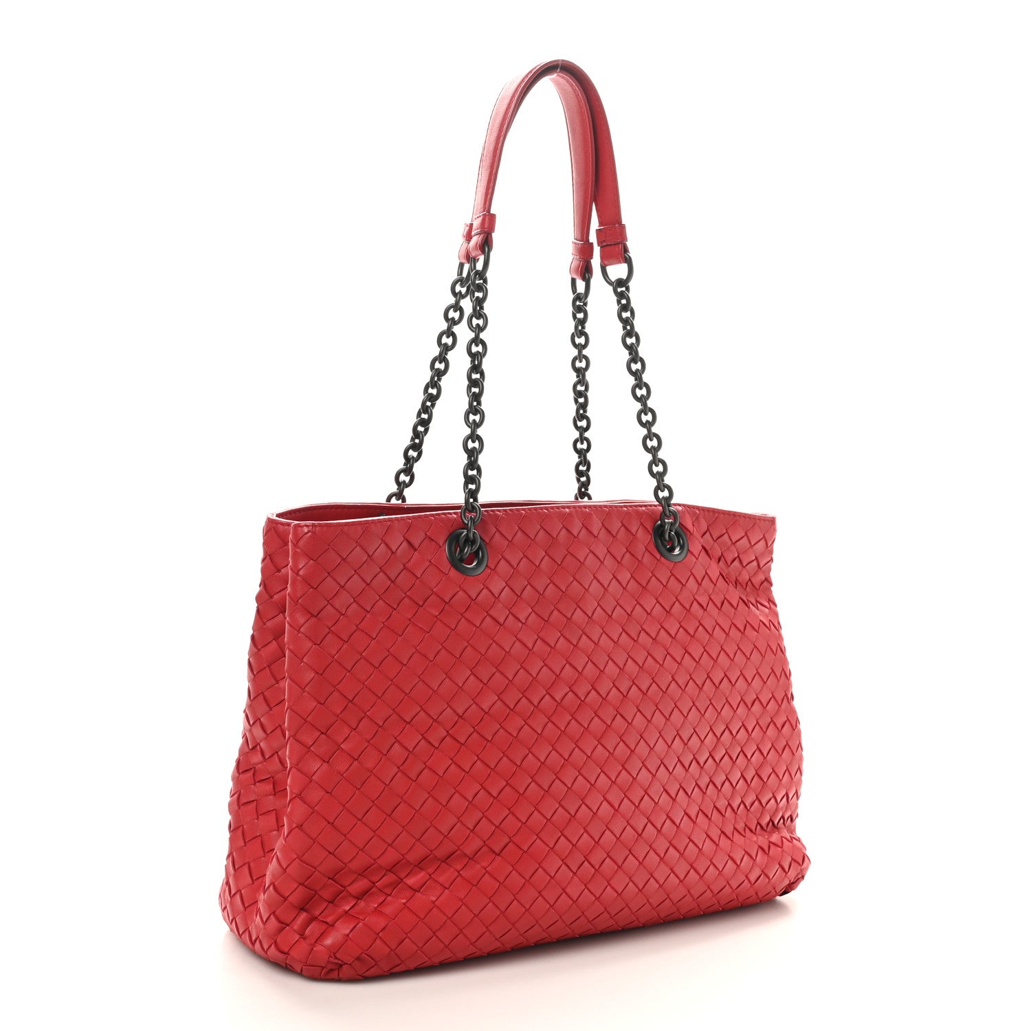 Bottega Veneta Nappa Intrecciato Medium Tote  Red 3 of 10
