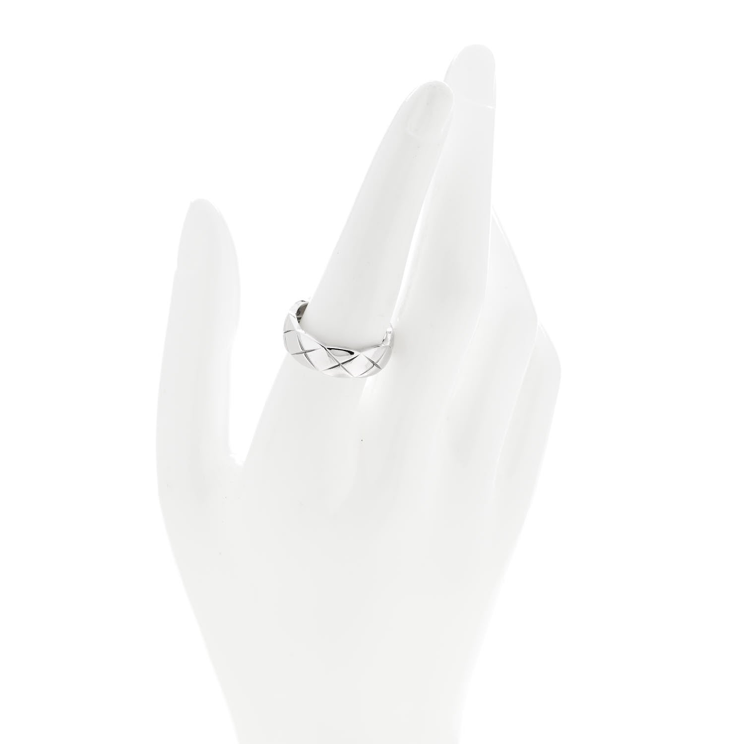Chanel 18K White Gold Small Coco Crush Ring 58 8.5 2 of 6