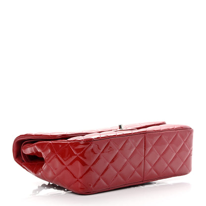 Chanel Patent Quilted Jumbo Double Flap Red 4 of 17