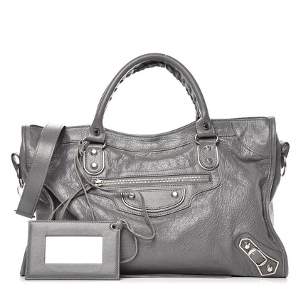 Balenciaga Chevre Silver Metallic Edge Hardware City Gris Cendre 1 of 13