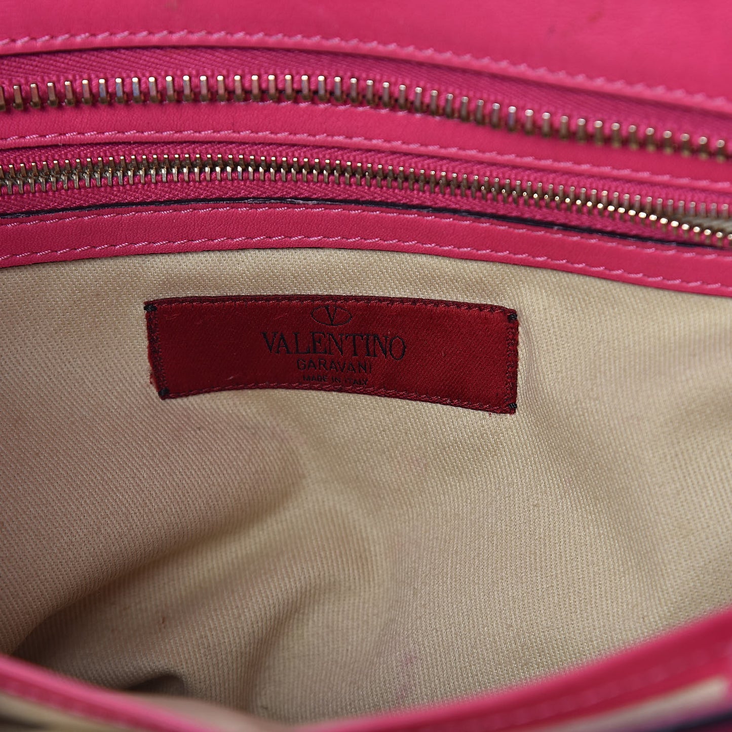 Vitello Rockstud Double Handle Tote Pop Fuxia