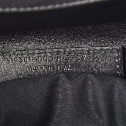 Balenciaga Matte Goatskin Rubber Covered Classic Hardware Envelope Clutch Black 7 of 7