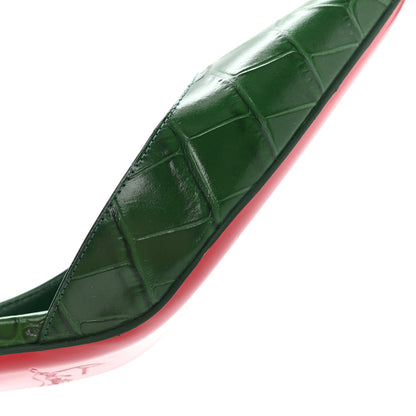 Christian Louboutin Crocodile Embossed Calfskin Iriza 70 Pumps 37 Green 8 of 8